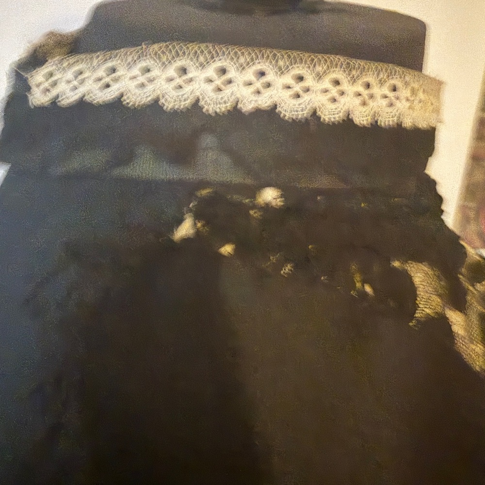 Vintage antique Edwardian 1800s Black Lace Women's Top - Picture 6 of 8